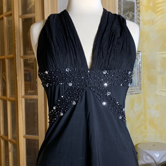 Deep wreck cocktail blouse with sequence and stone - Picture 3 of 5